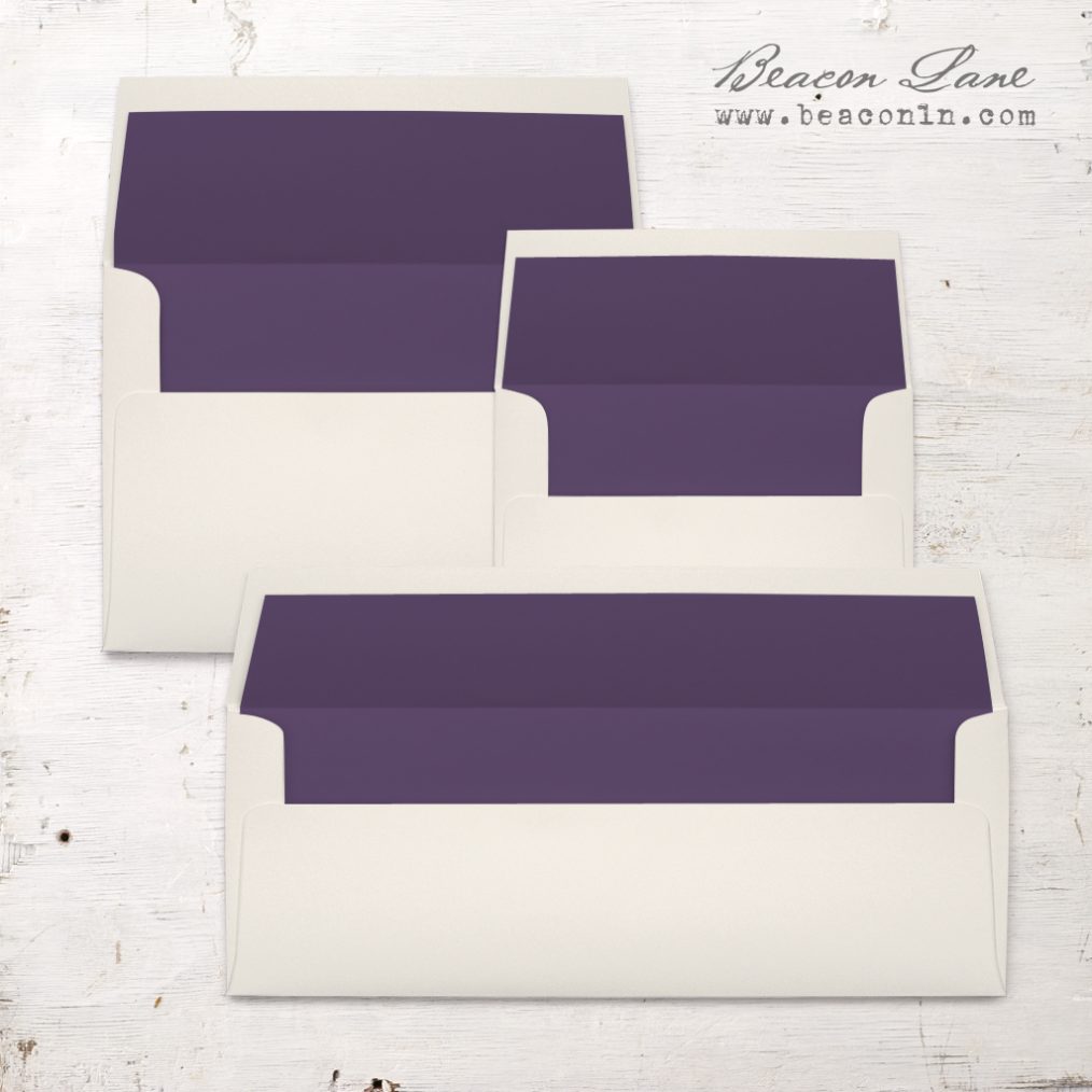 Dark Purple Solid Envelope Liner