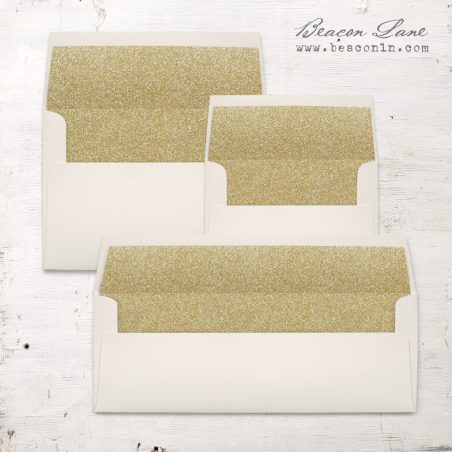 Gold Glitter Envelope Liners