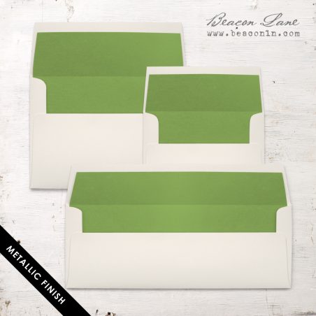 Green Metallic Envelope Liners