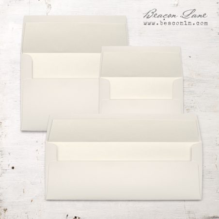 Ivory Solid Envelope Liners