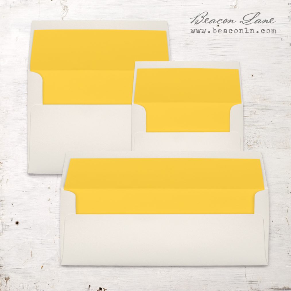 Lemon Yellow Solid Envelope Liners