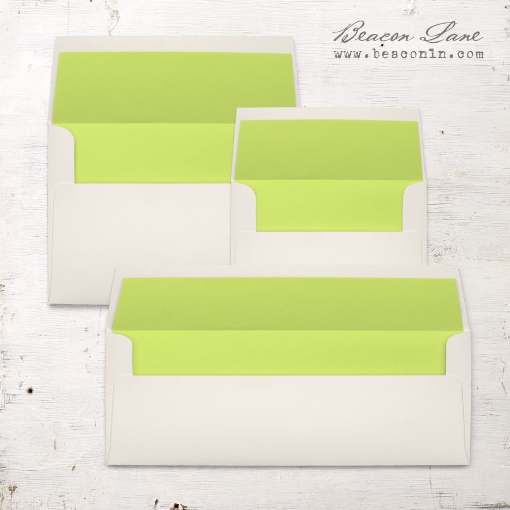 Lime Green Envelope Liners