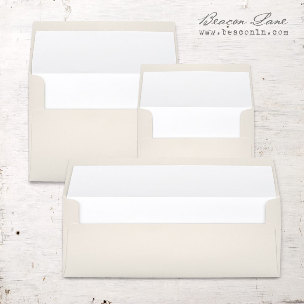 White Solid Envelope Liners