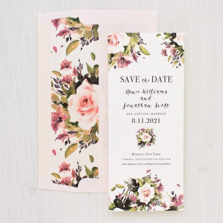 Soft Roses Save the Dates