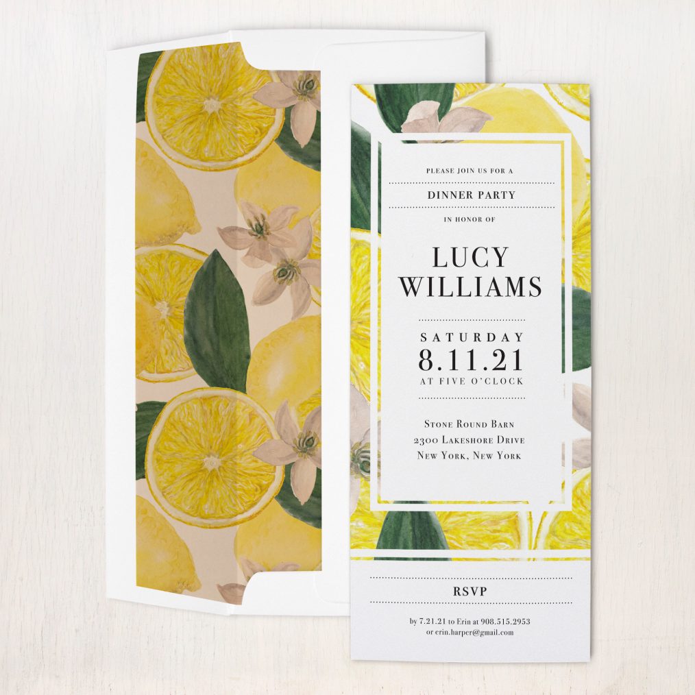 Bold Lemon Party Invitations