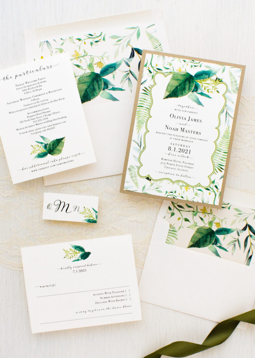 Botanical Garden Wedding Invitations
