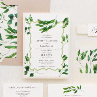 Eucalyptus Green Wedding Invitations