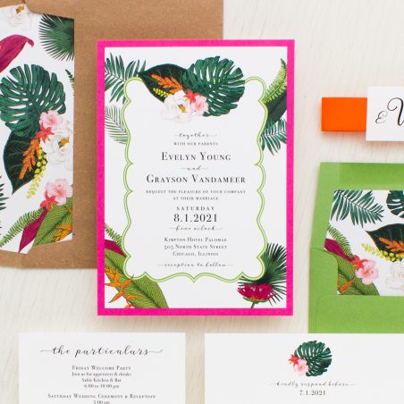 Palm Leaf Wedding Invitations