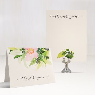 Blush & Coral Floral Thank You Cards