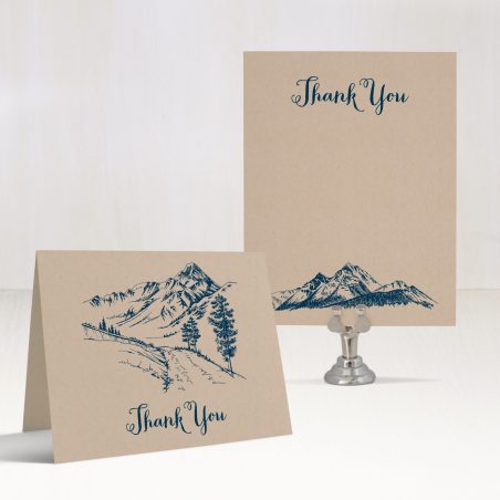 Rustic Mountain Thank You Cards