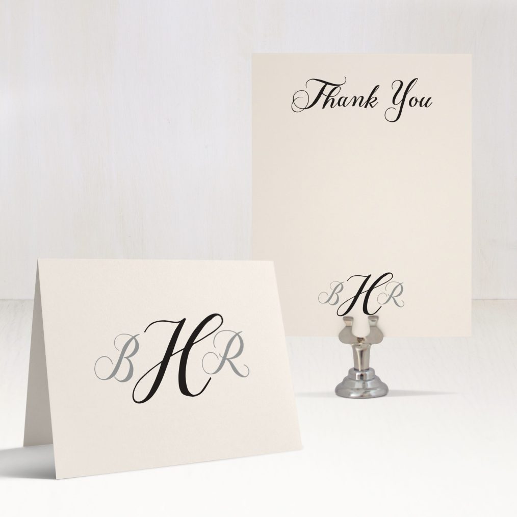 Simple Calligraphy Thank You Cards
