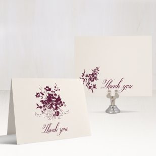 Classic Burgundy Thank You Cards