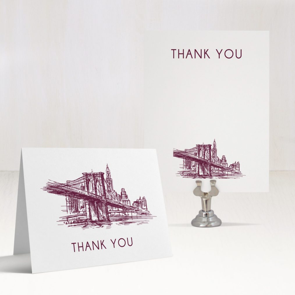 New York City Chic Thank You Cards
