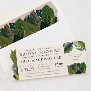 Green Leaf Bridal Shower Invitations