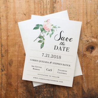 Ivory & Blush Save The Date