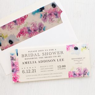 Vintage Lavender Bridal Shower Invitations