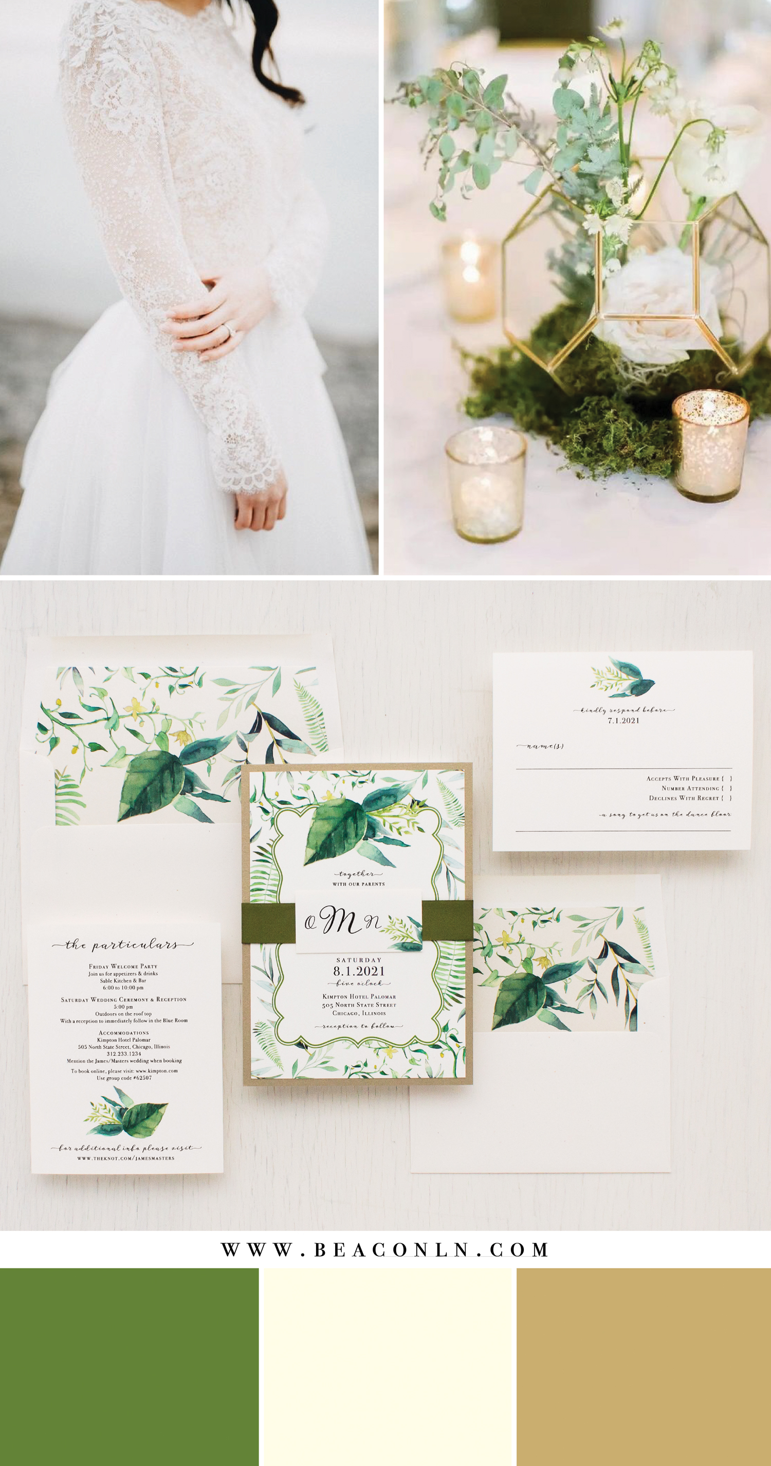 Simple Elegant Greenery Wedding Inspiration