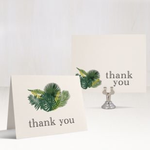 Green Leaf Bridal Shower Thank You Cards