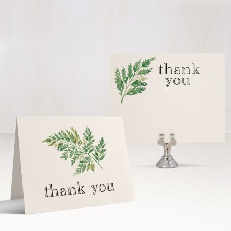 Simple Greenery Bridal Shower Thank You Cards