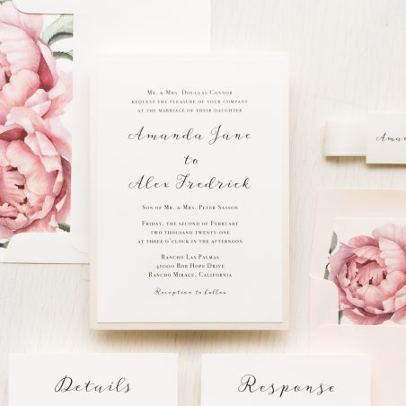 Simple Blush Wedding Invitations