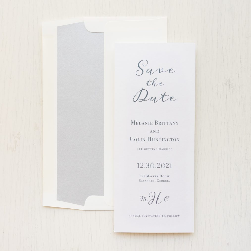 Traditional Gray Save the Dates