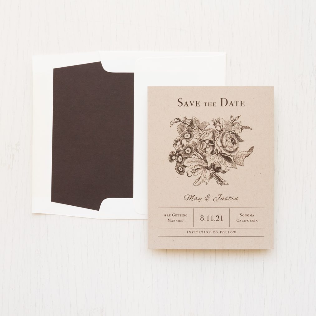 Rustic Floral Save the Dates