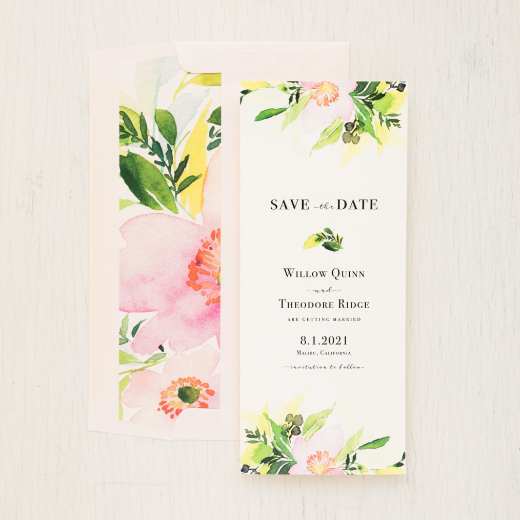 Blush & Coral Save the Dates