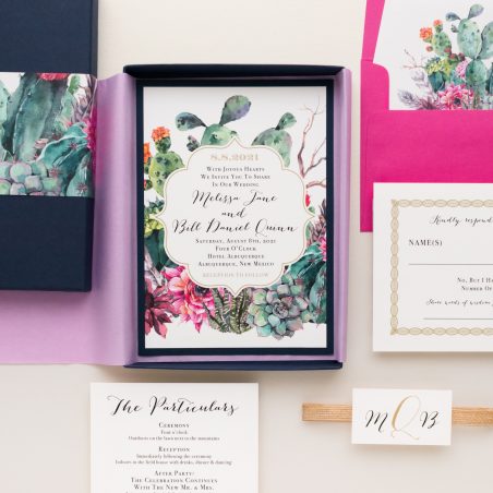 Desert Blooms Boxed Wedding Invitations