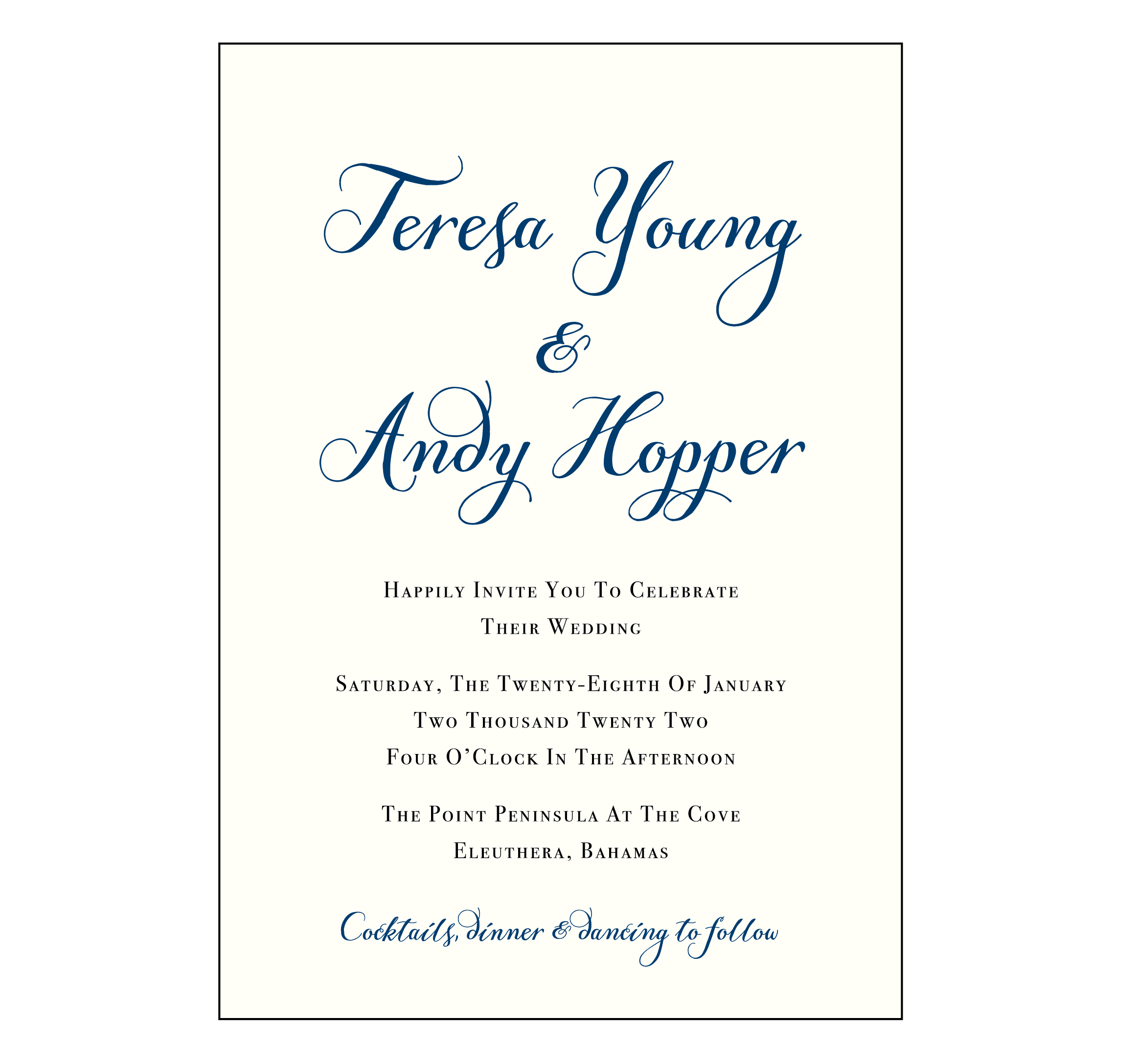 Beach Destination Wedding Invitation Wording