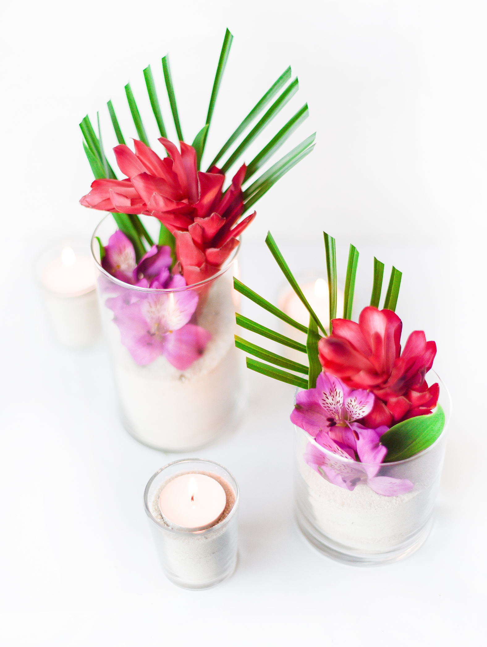 DIY Tropical Flower Centerpieces - Beacon Lane