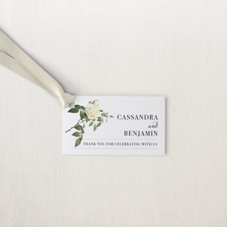 Ivory & White Favor Tags