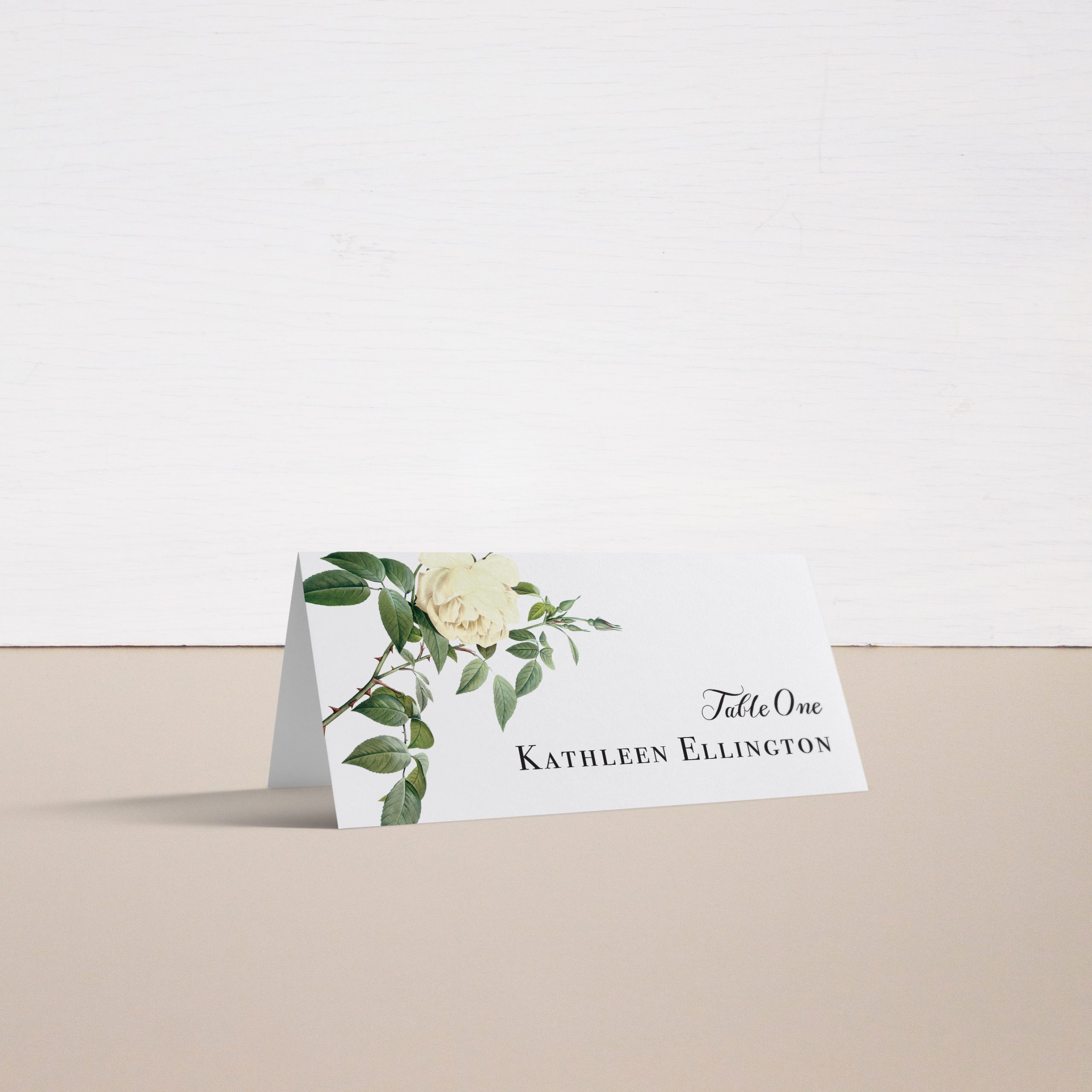 White or Ivory Cards Personalised Wedding Table Place Cards Name Cards 