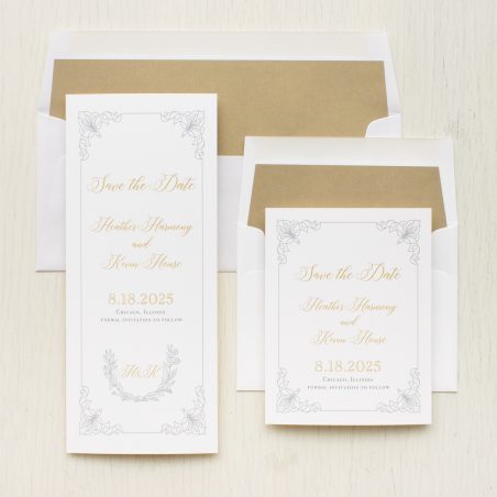 Classic Love Gold Save the Dates