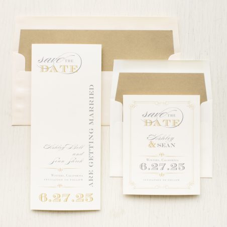 Gold & Ivory Save the Dates