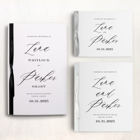 Black & White Type Ceremony Booklets