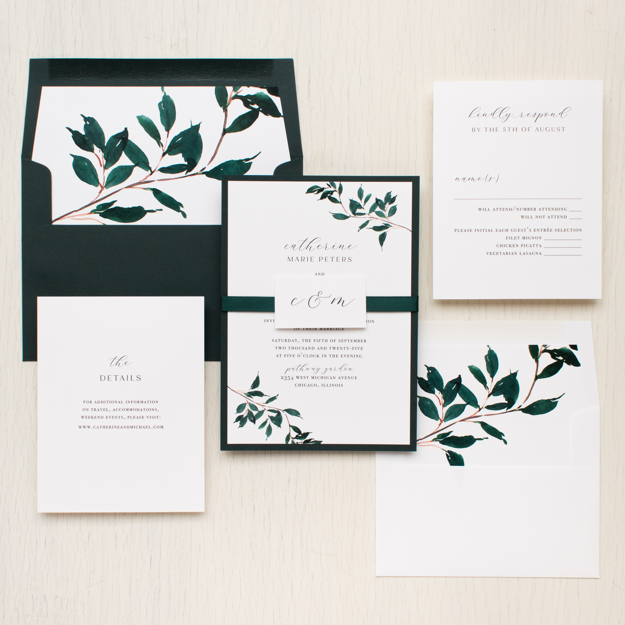 Green wedding invitations, green wedding, green wedding cards