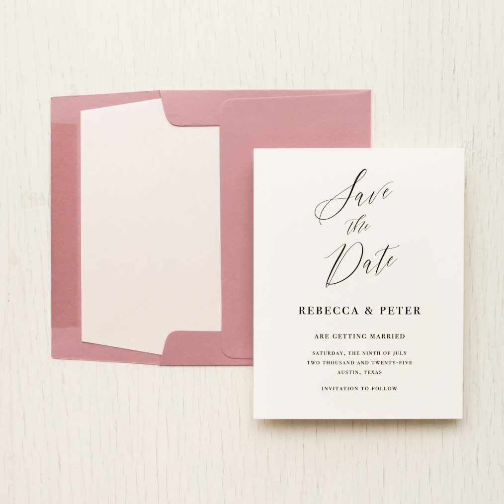 Dusty Rose Save the Dates