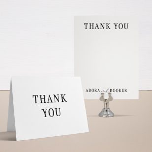 Black Tie Modern Thank You Cards