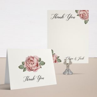 Blush Floral Thank You Cards