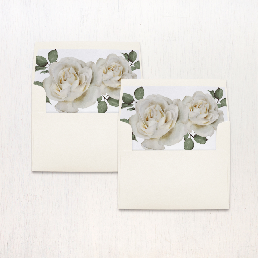 White Rose Thank You Cards